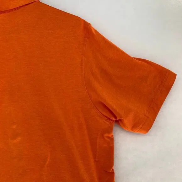 Columbia NCAA Clemson Tigers Men's Short Sleeve Orange Polo Shirt Size L - Picture 11 of 12